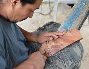Borucan Mask Makers Carving