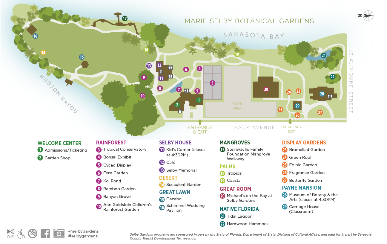 Selby Gardens Downtown Sarasota Campus Map